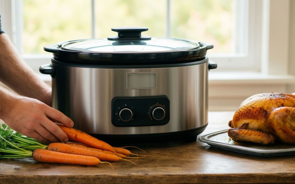 status san antonio oval slow cooker — lifestyle photo showing STATUS San Antonio Oval in use