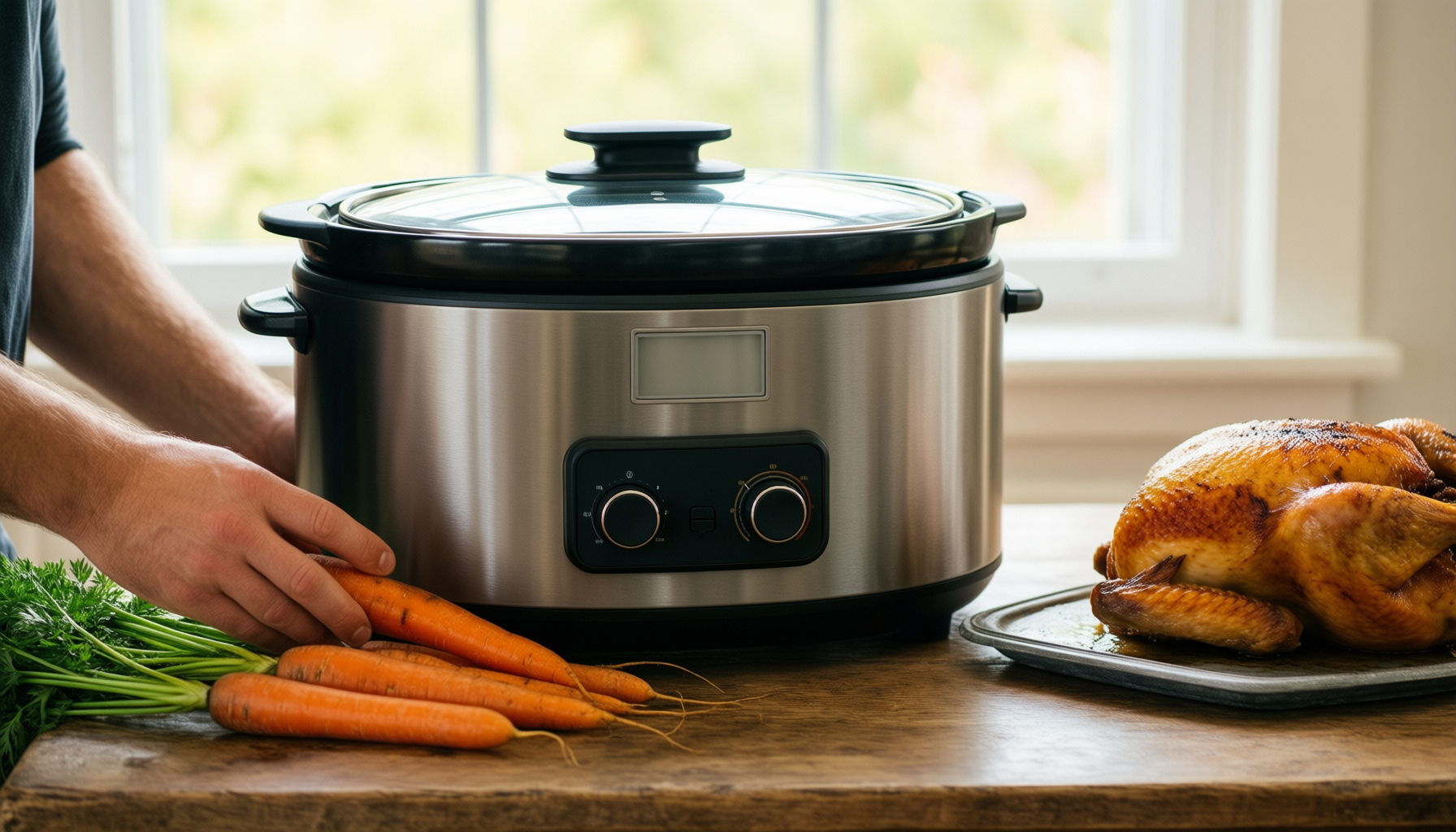 status san antonio oval slow cooker — lifestyle photo showing STATUS San Antonio Oval in use