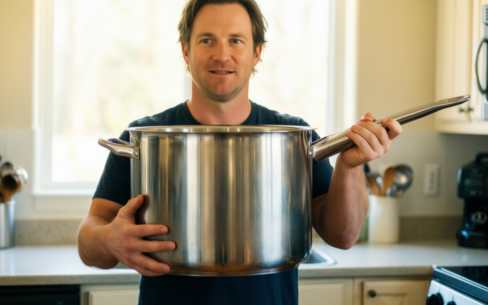 16 quart stockpot — lifestyle photo showing Stockpot – 16 Quart in use