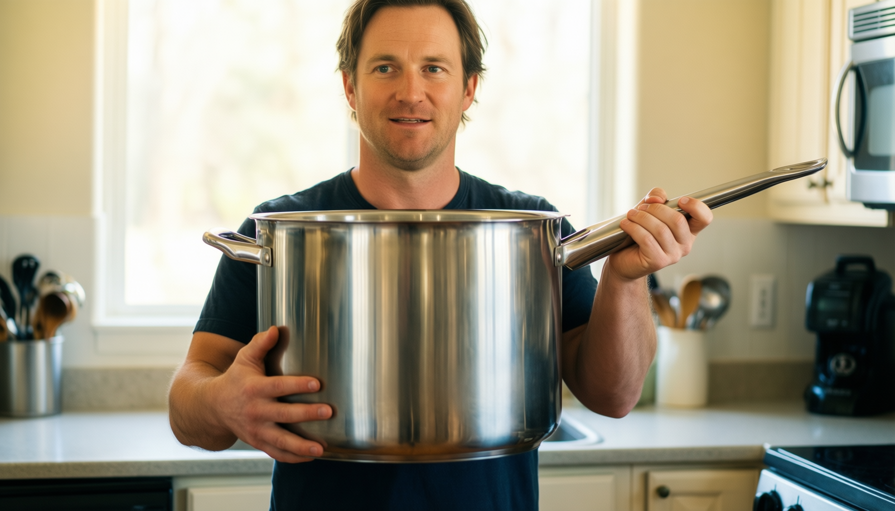 16 quart stockpot — lifestyle photo showing Stockpot – 16 Quart in use