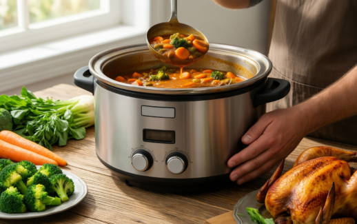 homatz stock pot 8l — lifestyle photo showing Homatz Stock Pot 8L, in use