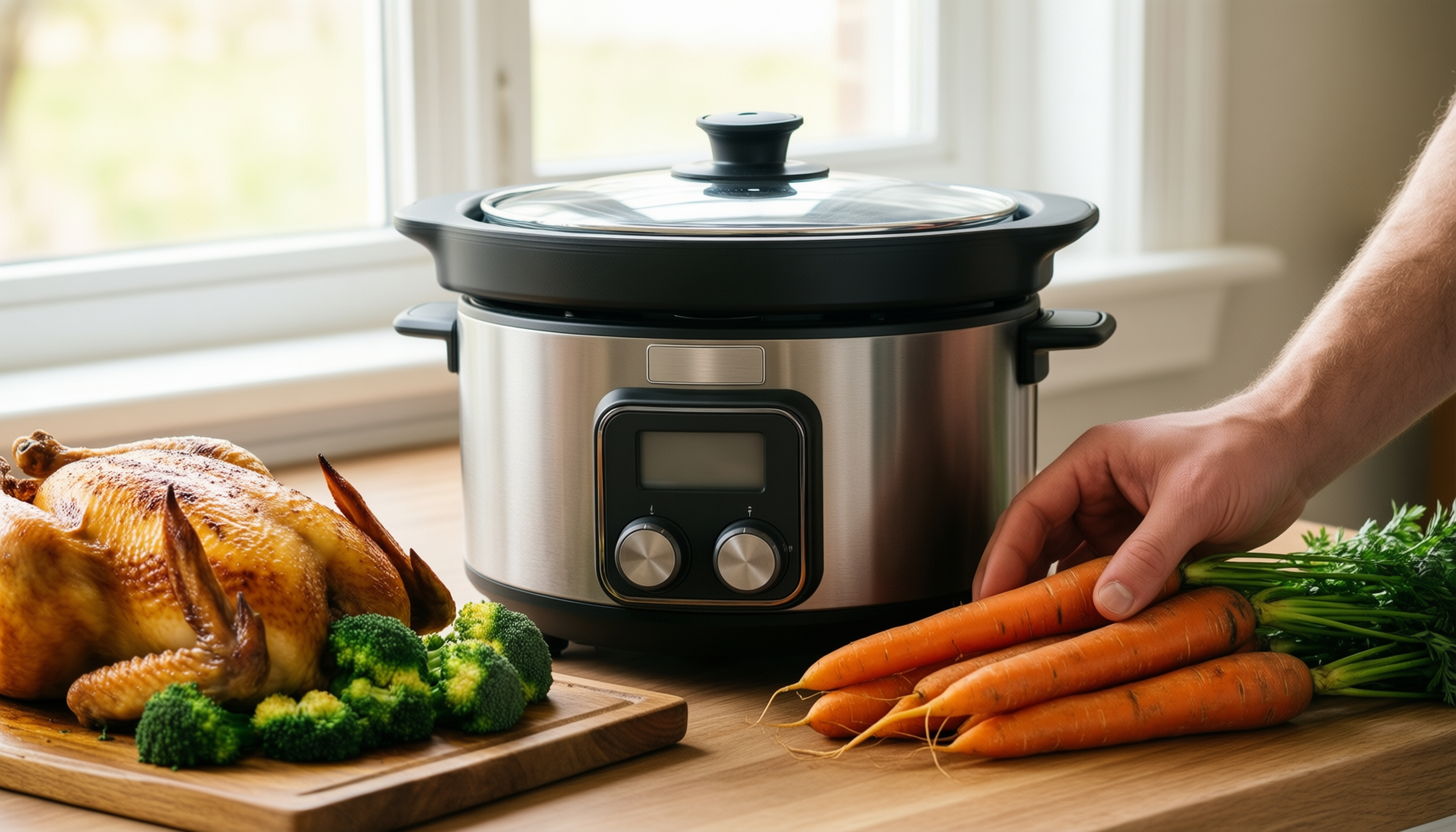 cook with color 2qt mini slow — lifestyle photo showing COOK WITH COLOR 2QT in use