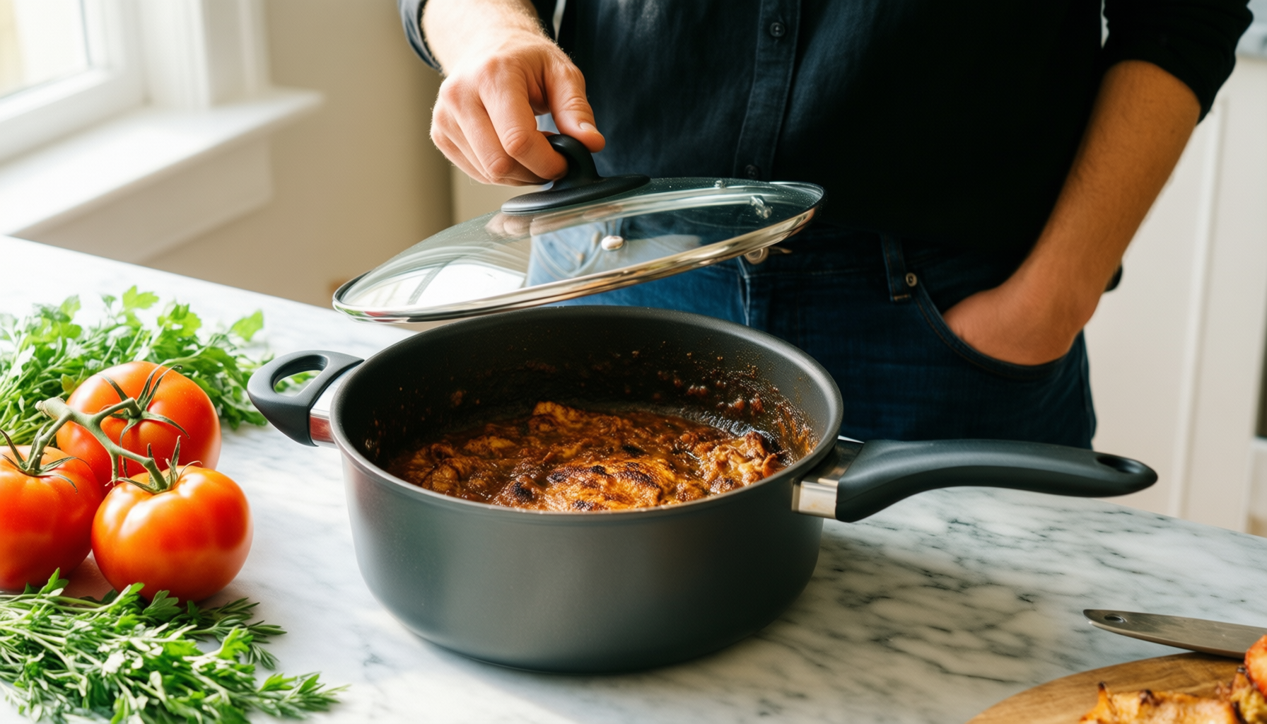 zwilling trueflow cookware set — lifestyle photo showing ZWILLING TrueFlow Cookware Set, in use