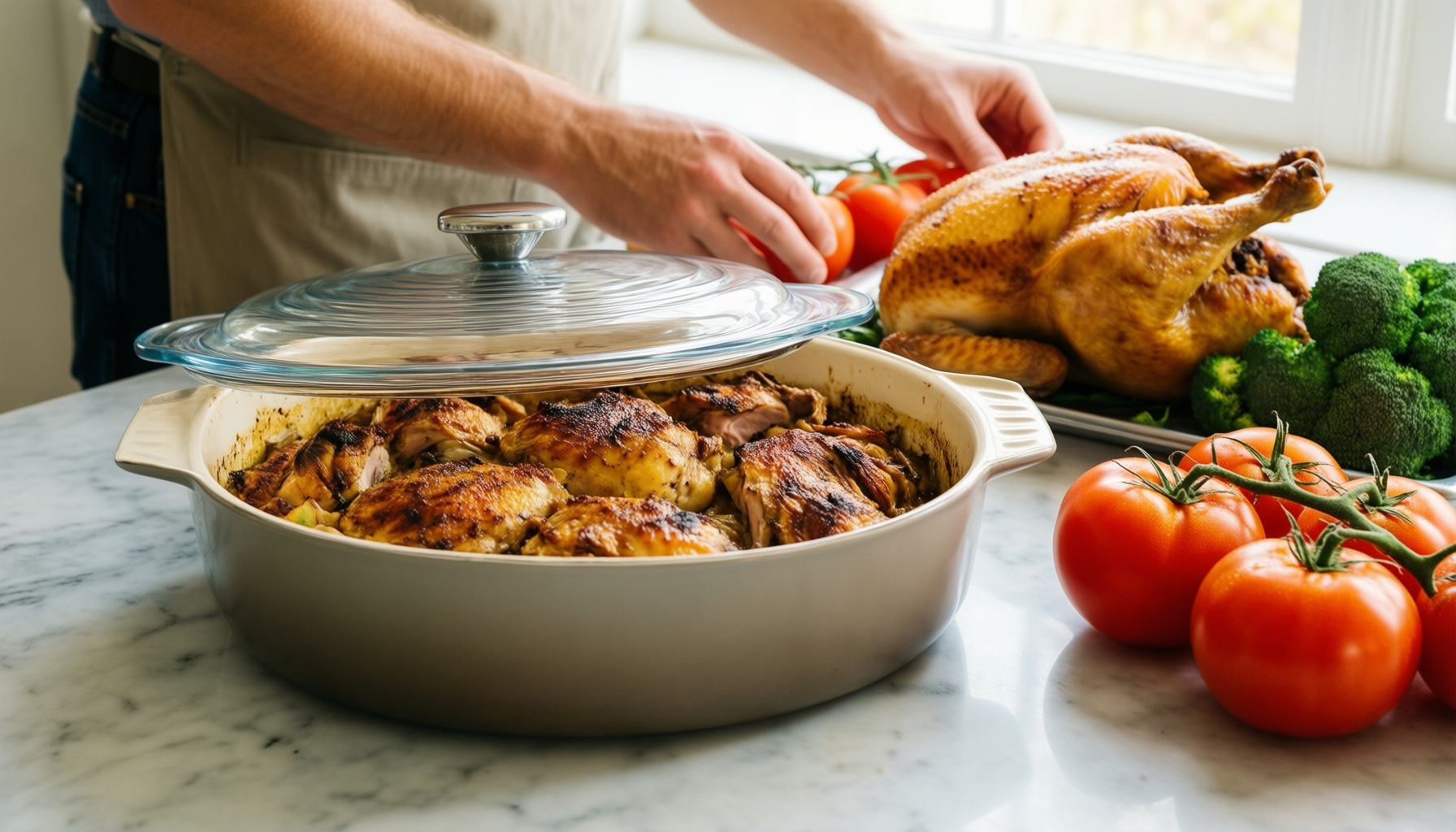 tefal easy cook and clean casserole — lifestyle photo showing Tefal - Easy Cook in use