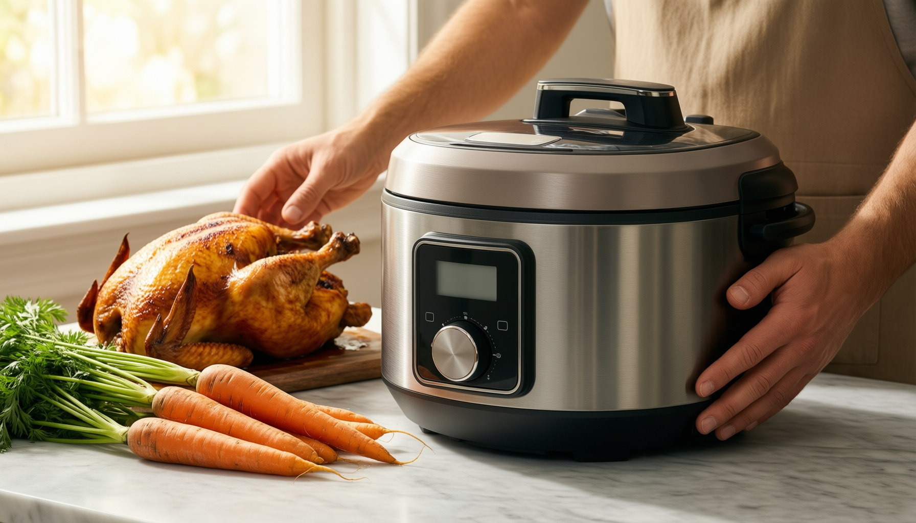 Ninja Combi 12-in-1 Multi-Cooker review — lifestyle photo showing Ninja Combi 12-in-1 Multi-Cooker, in use