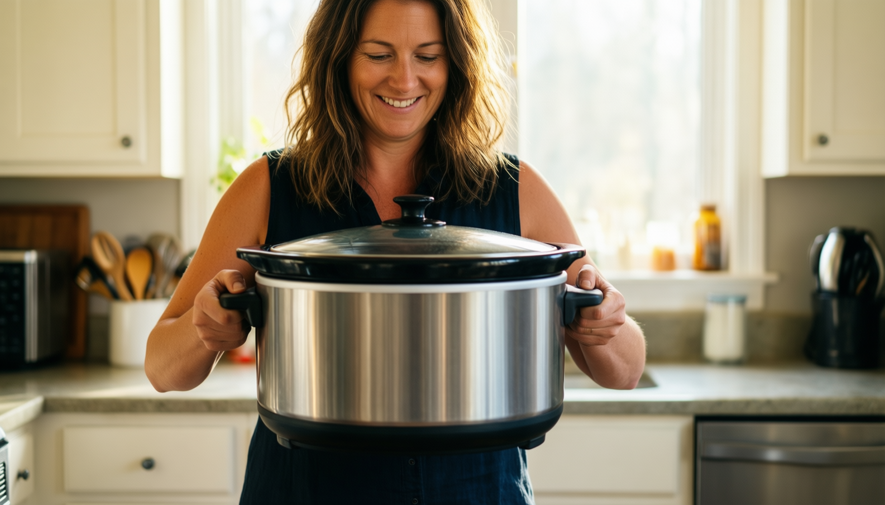 hamilton beach 33664 cooking pan — lifestyle photo showing Hamilton Beach 33664 Cooking in use