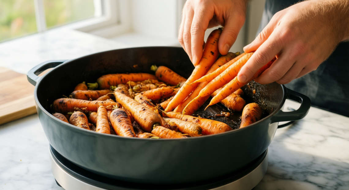 tower trustone induction casserole dish — lifestyle photo showing Tower Trustone Induction Casserole in use