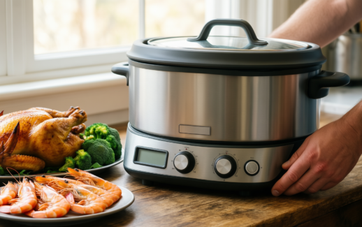 gasone 30qt aluminum stock pot — lifestyle photo showing GasOne 30Qt Aluminum Stock in use