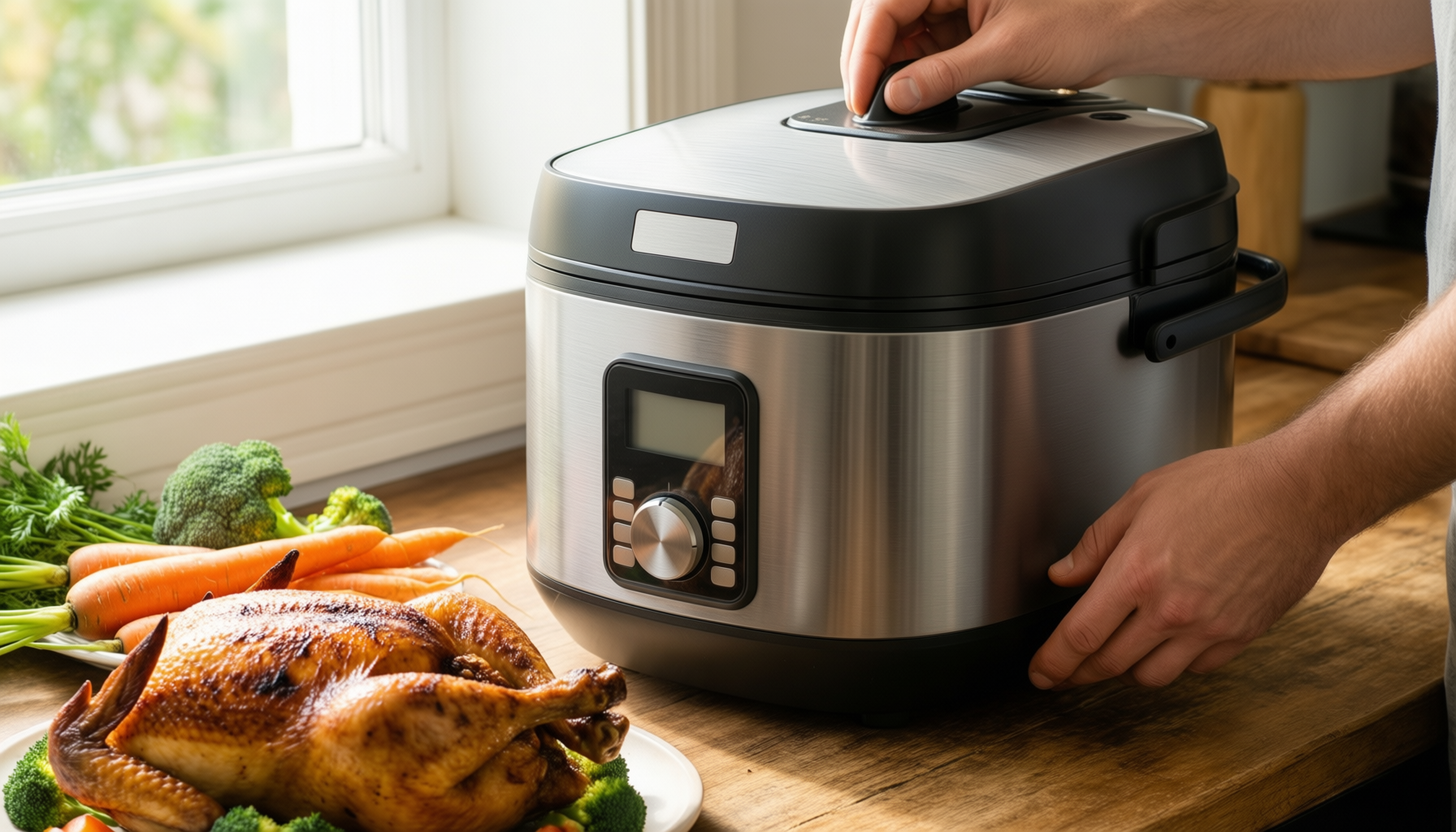 instant pot electric rice cooker 3l — lifestyle photo showing Instant Pot Electric Rice in use